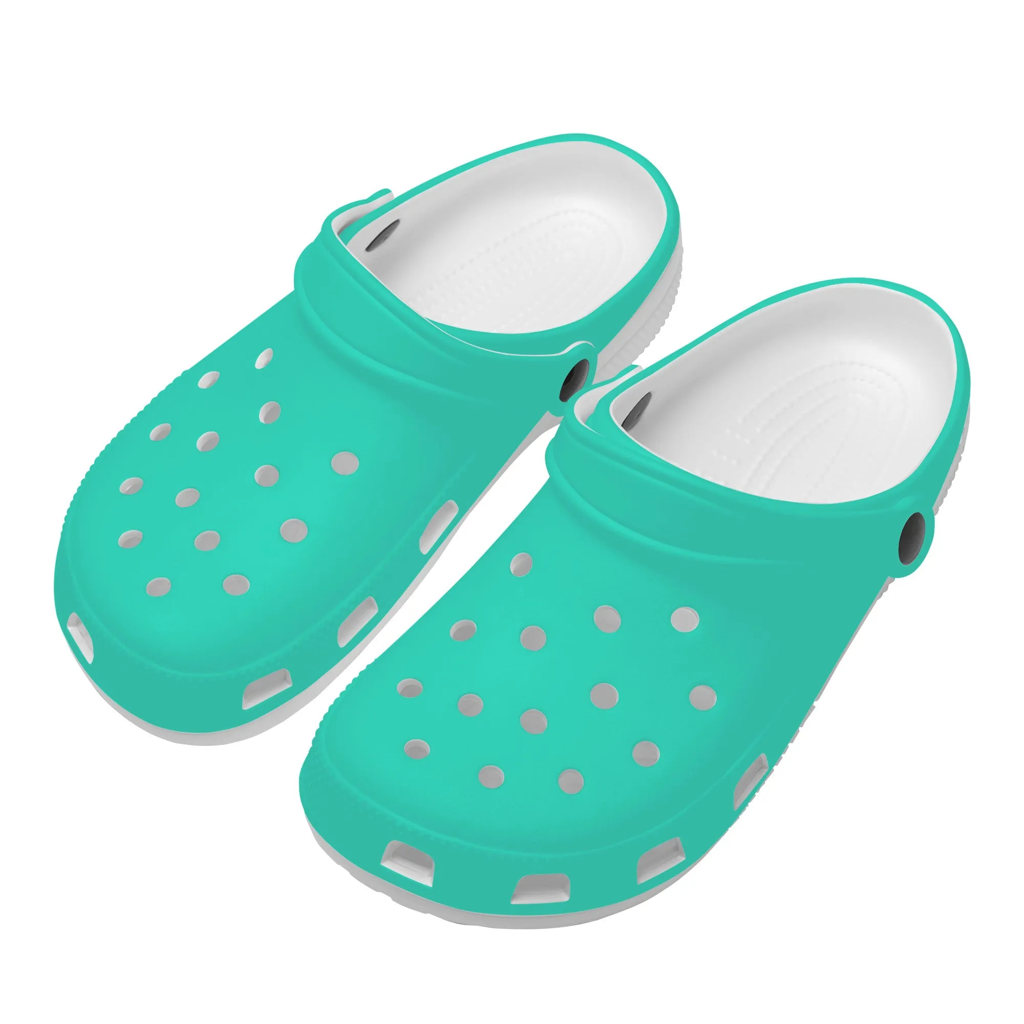 Snooty Fox Art Crocs Clogs - Bright Teal