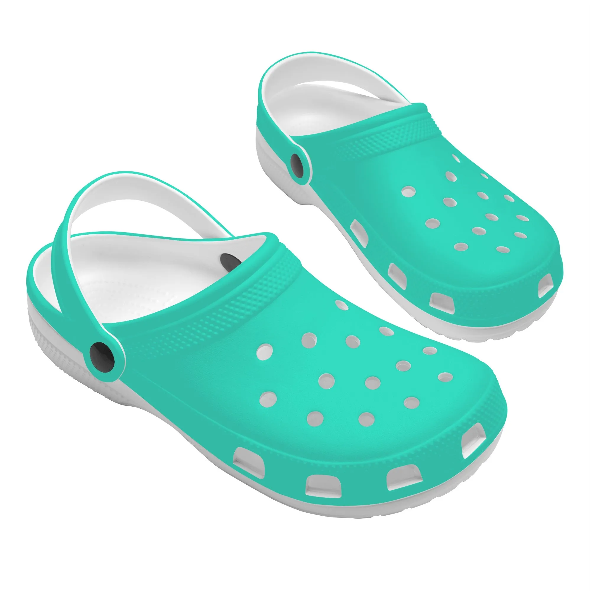 Snooty Fox Art Crocs Clogs - Bright Teal