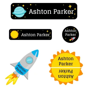 Space Kindergarten Labels Pack