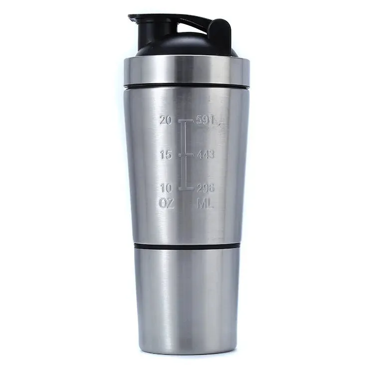 Stainless Steel Protein Shaker Bottle (600ml)