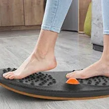 Standing Desk Mat Balance Board with Rollerball, Wooden Wobble Anti Fatigue Mat Balance Board for Standing Desk, Home Of