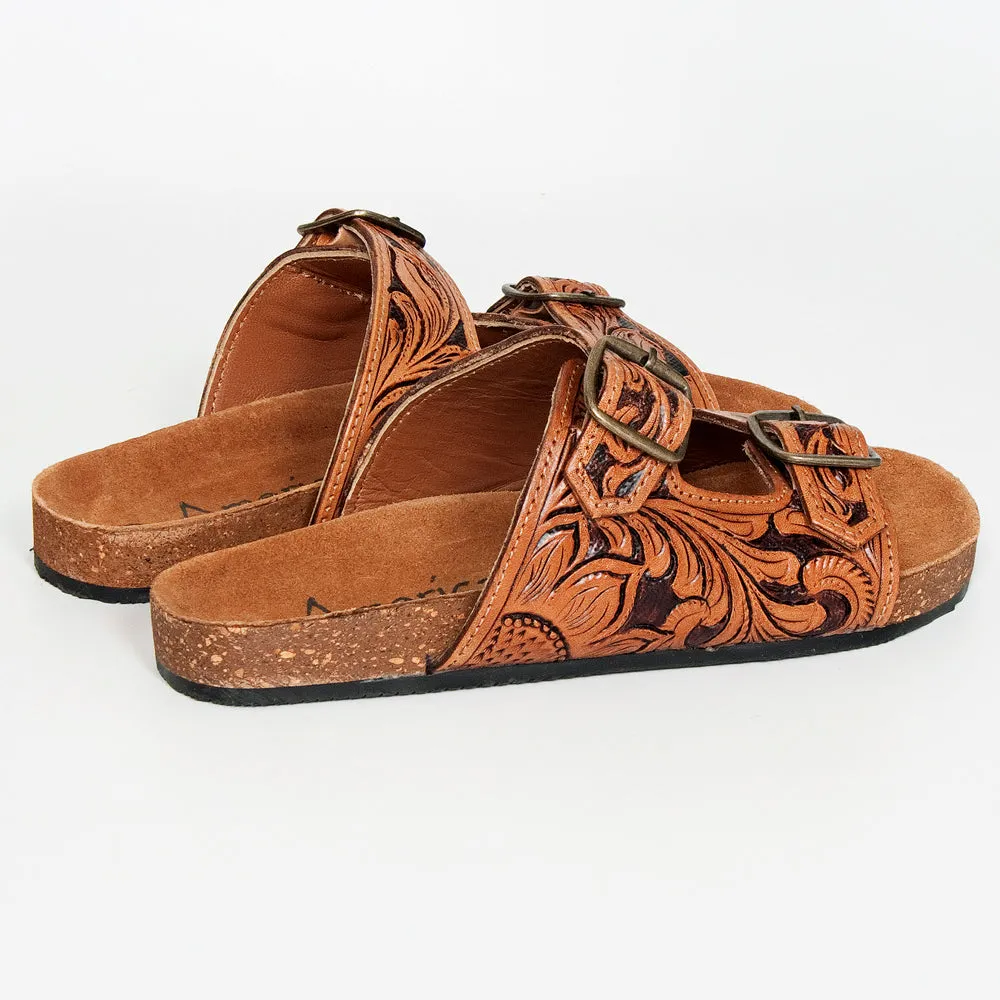 Sunflower Tooled Slide Sandals