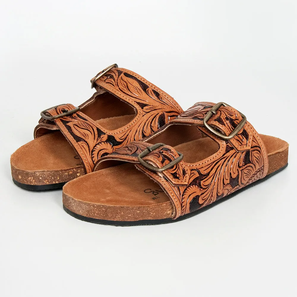 Sunflower Tooled Slide Sandals