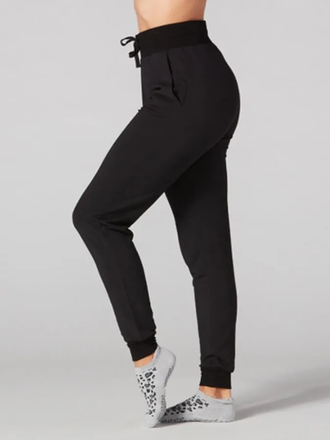 Tavi High Waisted Fitted  Women's Jogger - Ebony