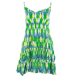 Tier Drop Summer Dress - Fish Cotton