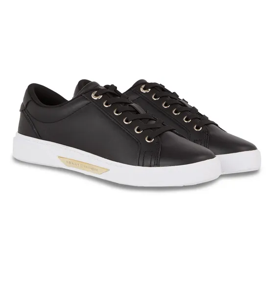 Tommy Hilfiger Womens Trainer Golden HW Court Black/Gold