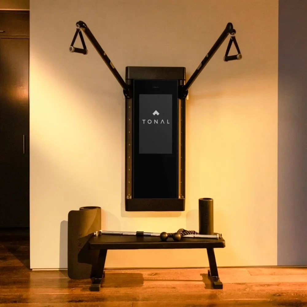 Tonal - Intelligent Home Gym including Accessories Bundle, Delivery and Install - Black (Refurbished)