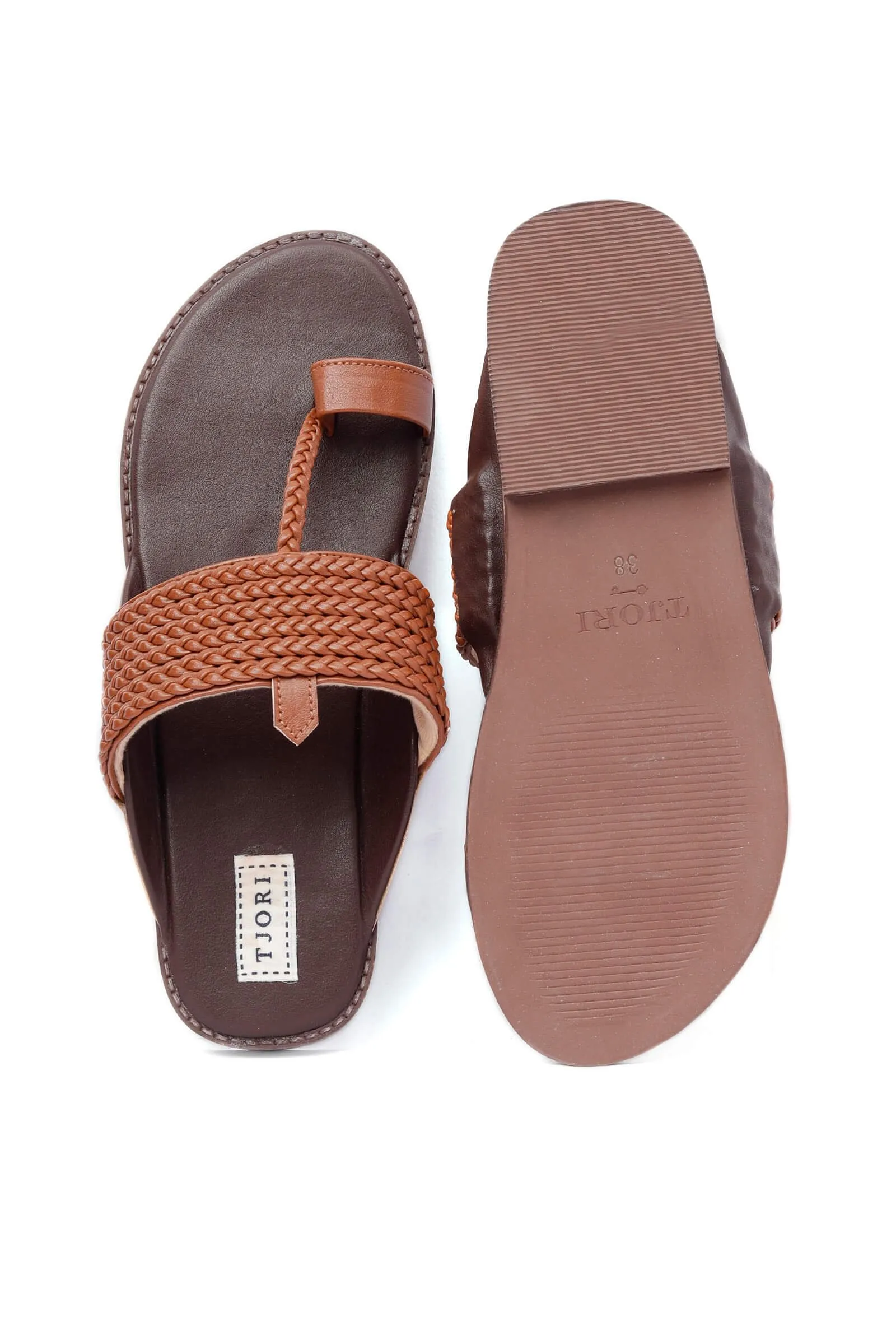 Umber Handcrafted Cruelty-Free Leather Kolhapuri Inspired Chappals