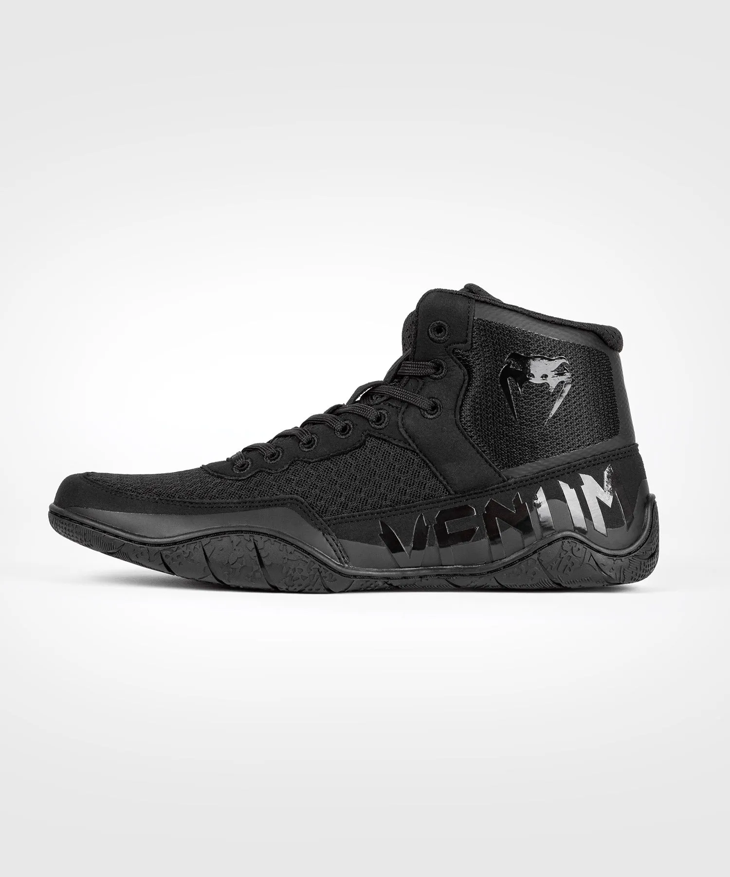 Venum Elite Wrestling Shoes - Black/Black