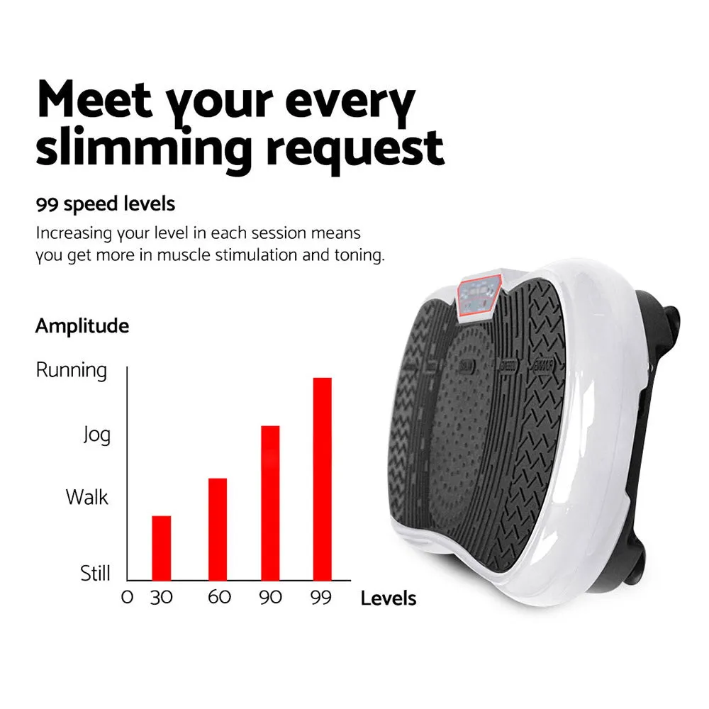 Vibrating Exercise Platform Fat Burning Powerfit Slim Body Shaper Machine White