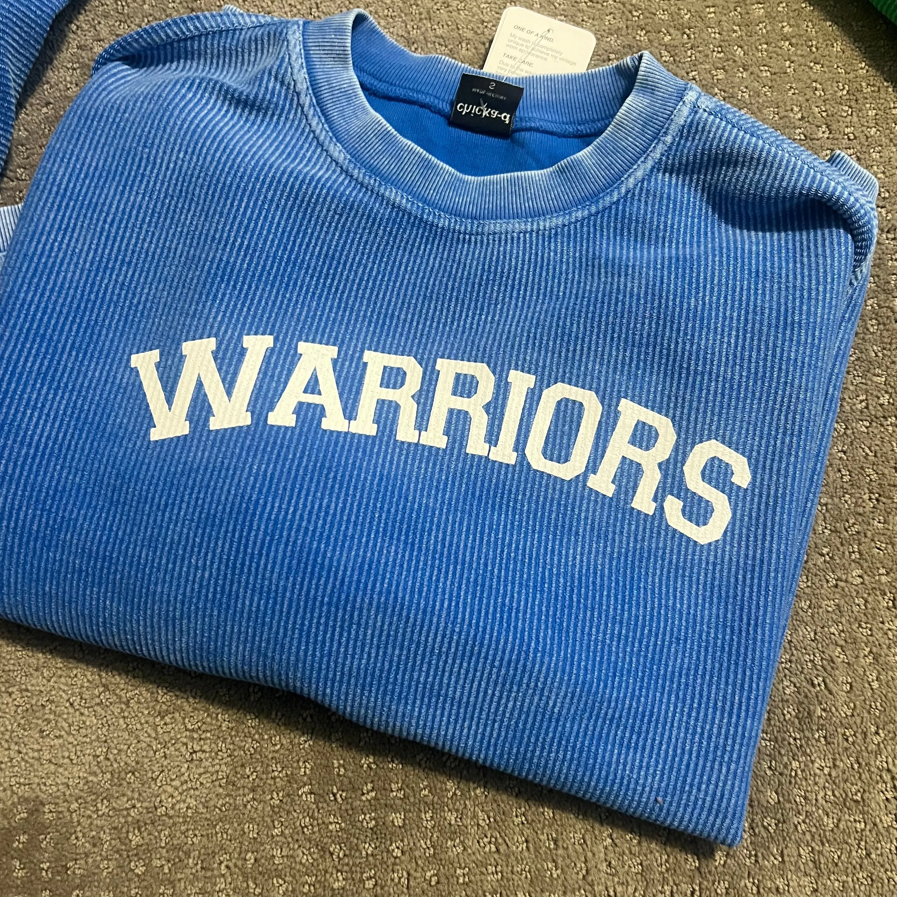 Warriors corded sweatshirt