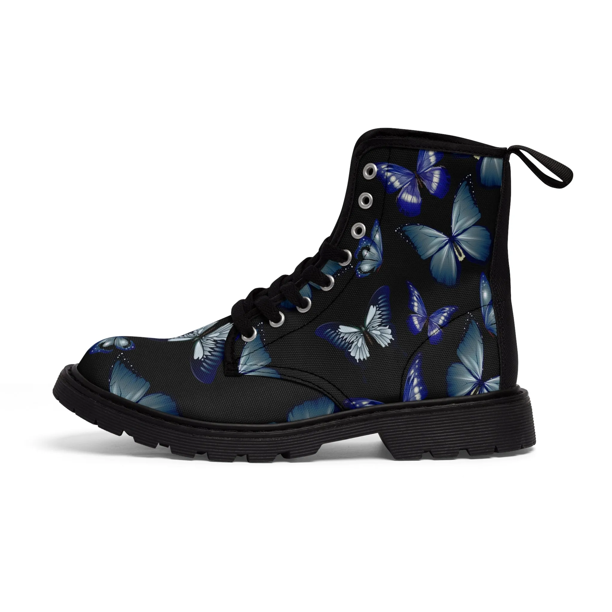 Whimsigoth Butterfly Women's Canvas Boots