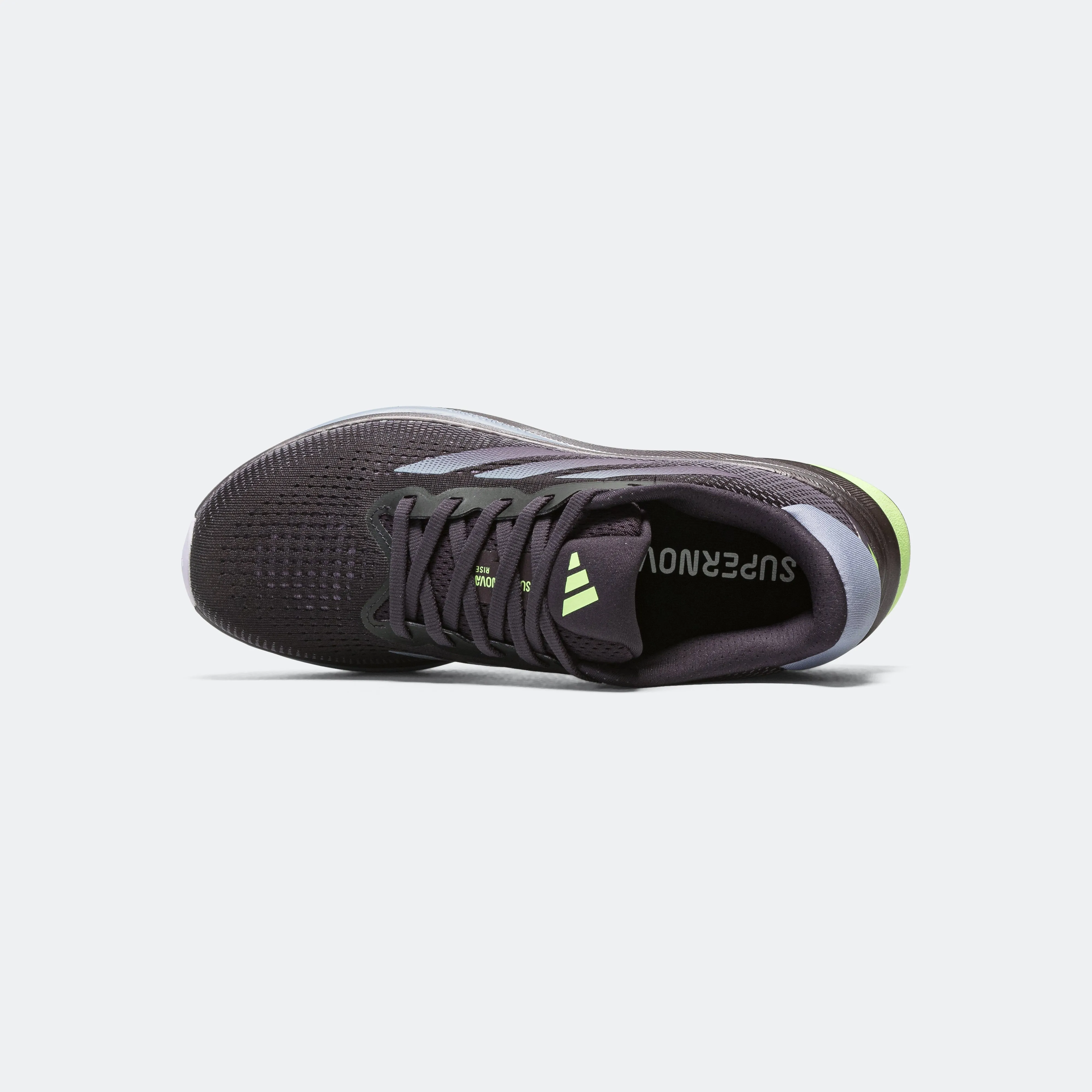 Womens Supernova Rise - Aurora Black/Violet-Green Spark