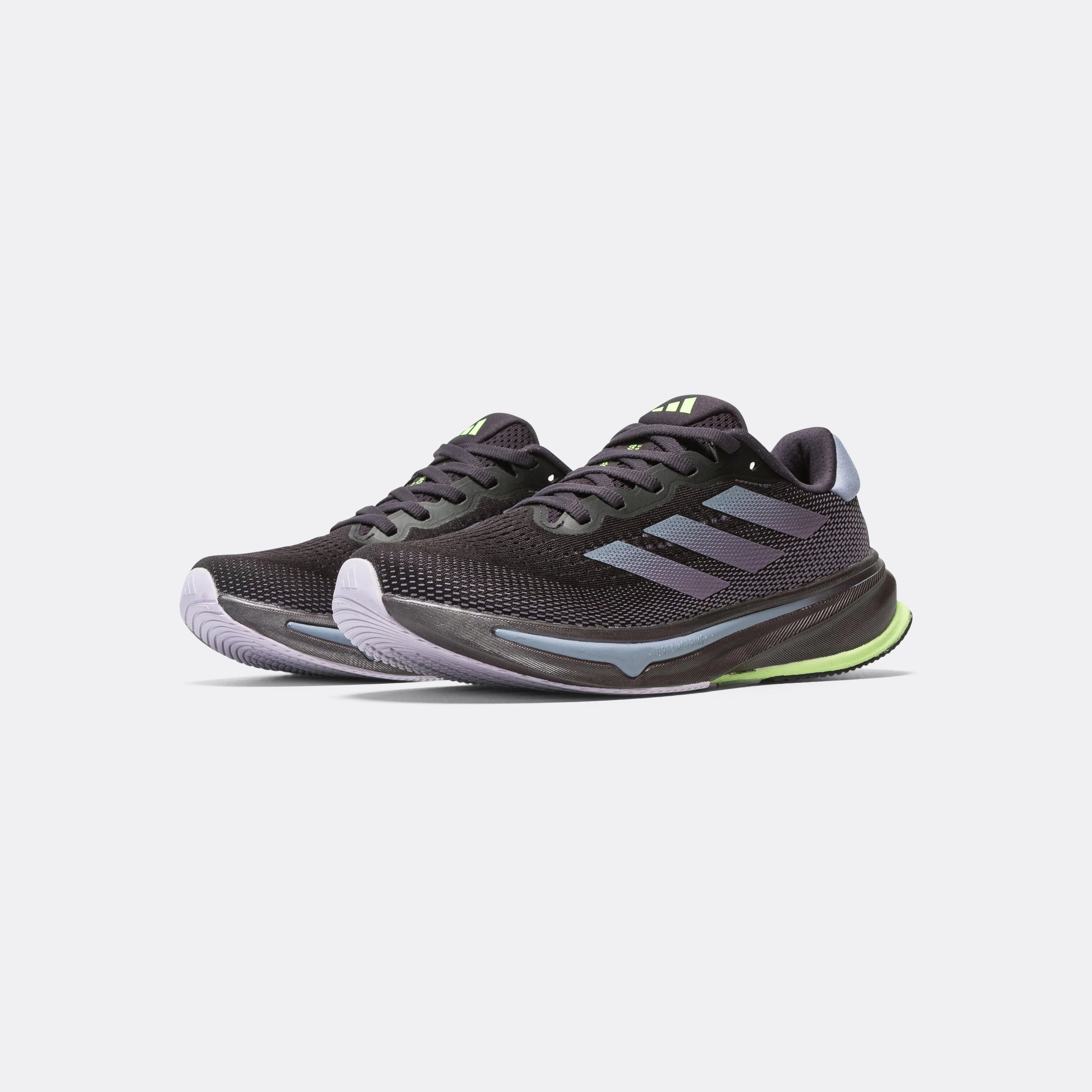 Womens Supernova Rise - Aurora Black/Violet-Green Spark