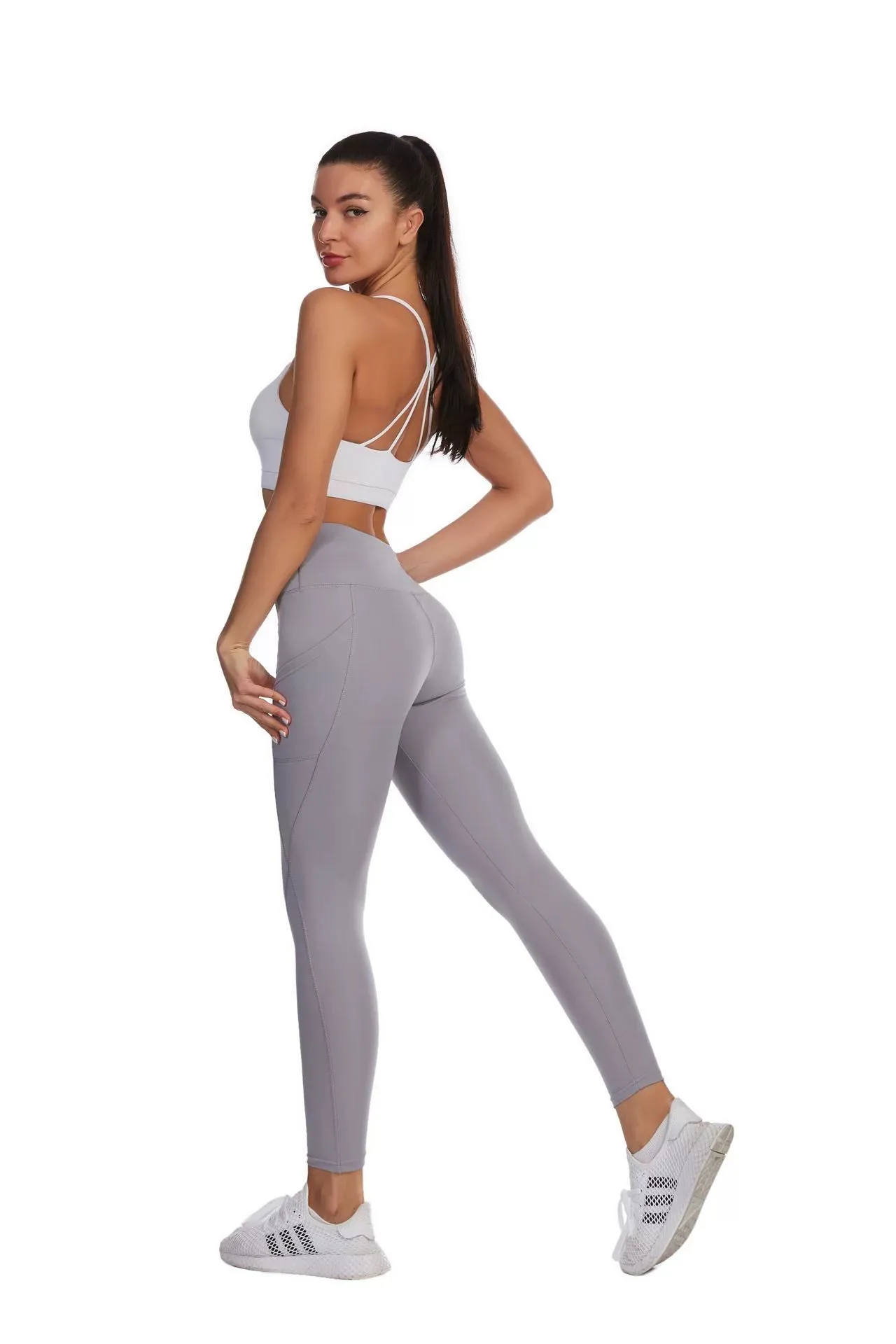 Yoga High Waist Hip Lifting Slim Fitness Legging Yoga Pan