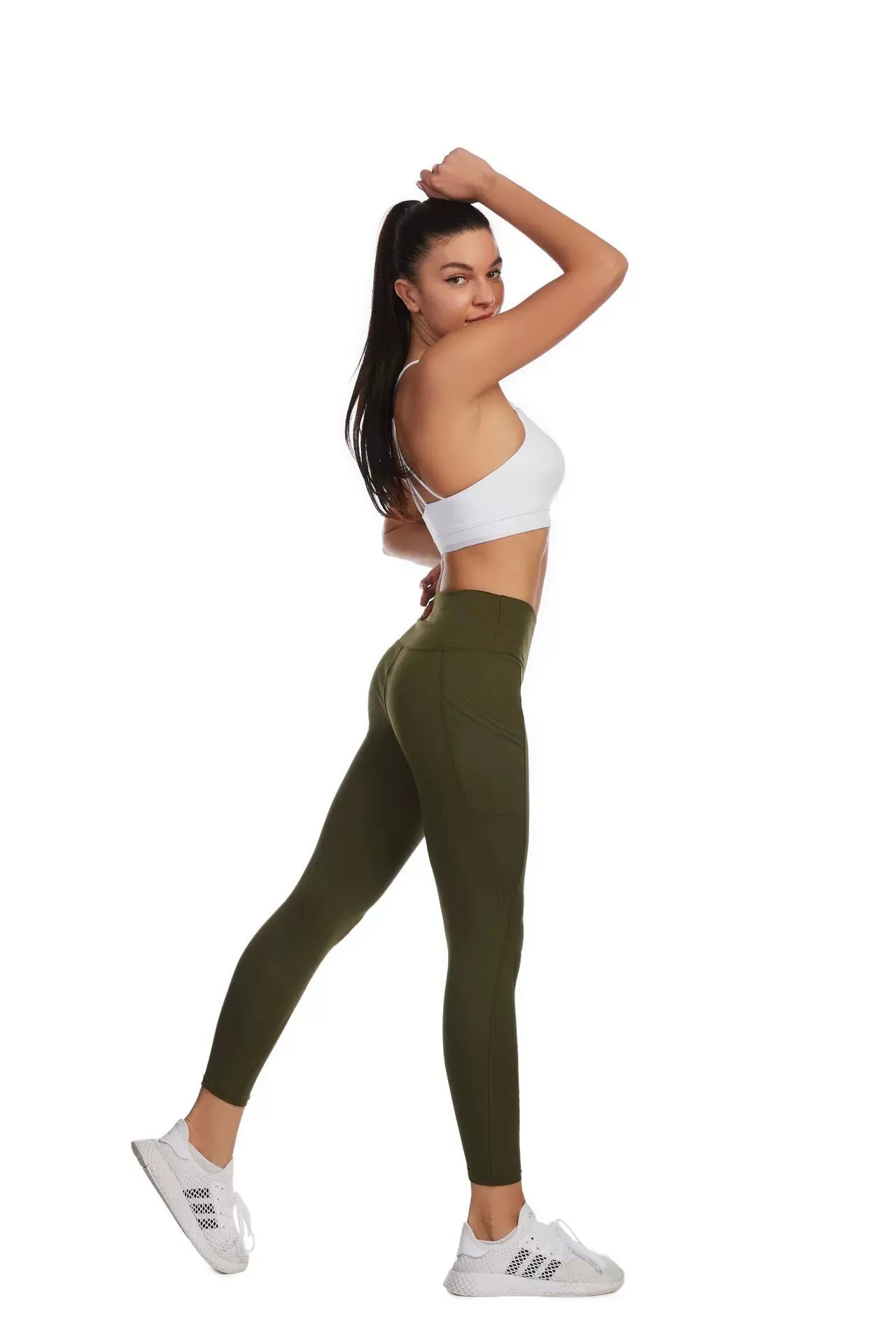 Yoga High Waist Hip Lifting Slim Fitness Legging Yoga Pan