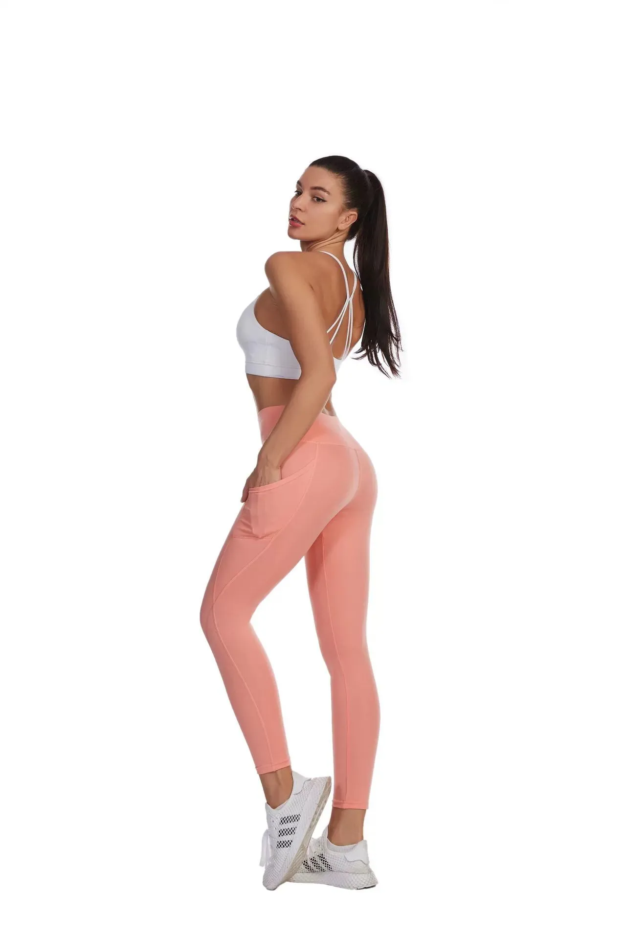 Yoga High Waist Hip Lifting Slim Fitness Legging Yoga Pan