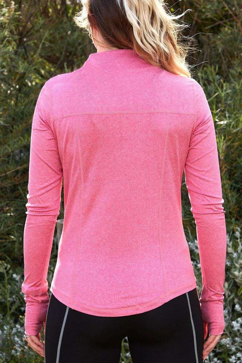 Zip Up Sports Jacket in Pink