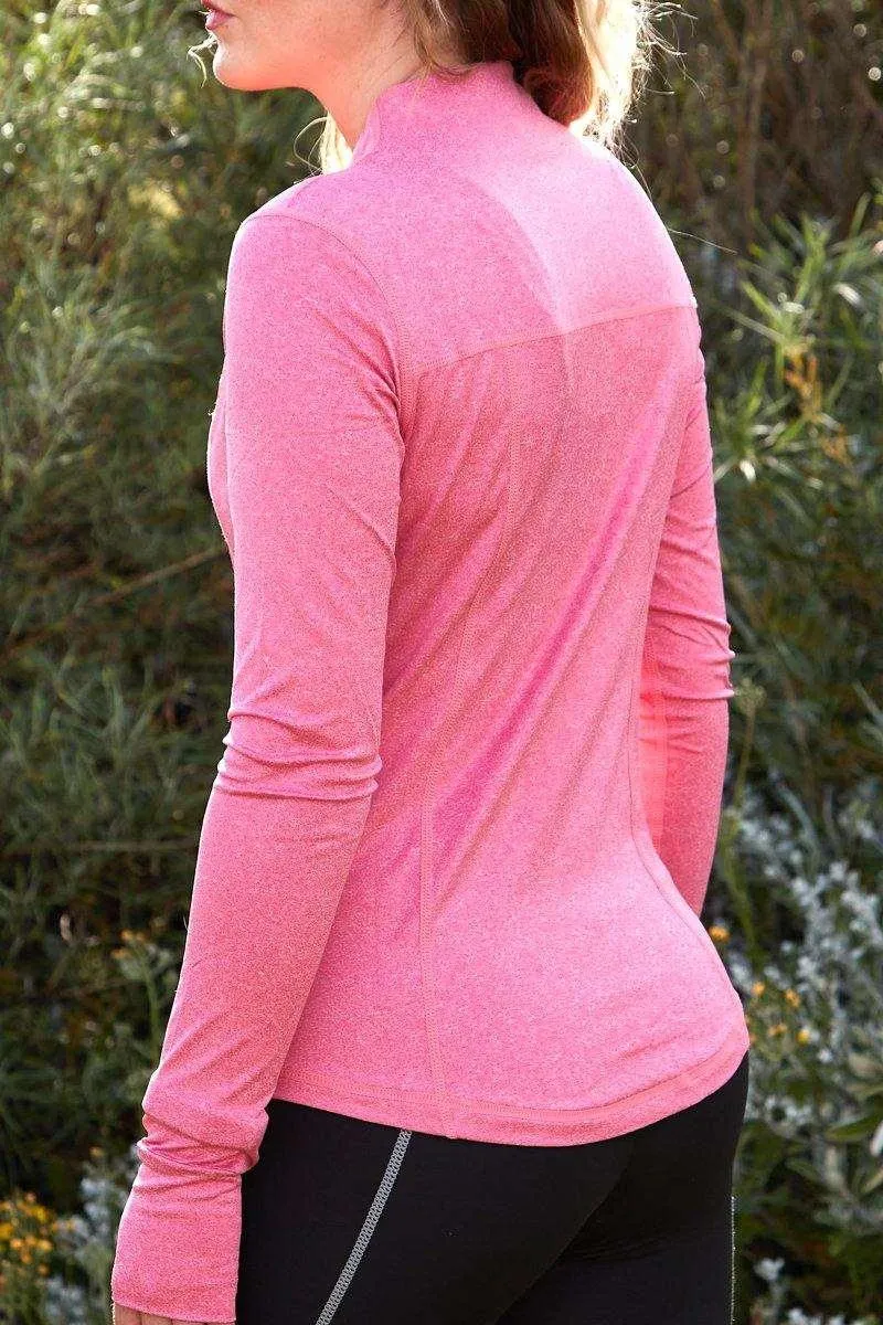 Zip Up Sports Jacket in Pink